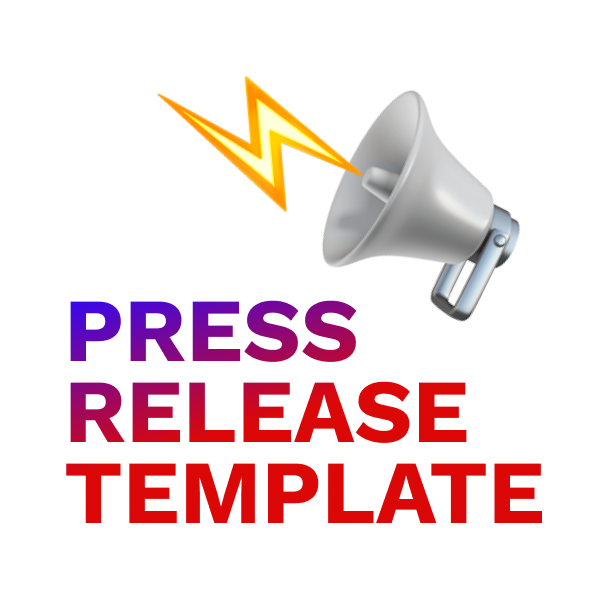 Thumbnail image showing a FREE 'Press Release Template'