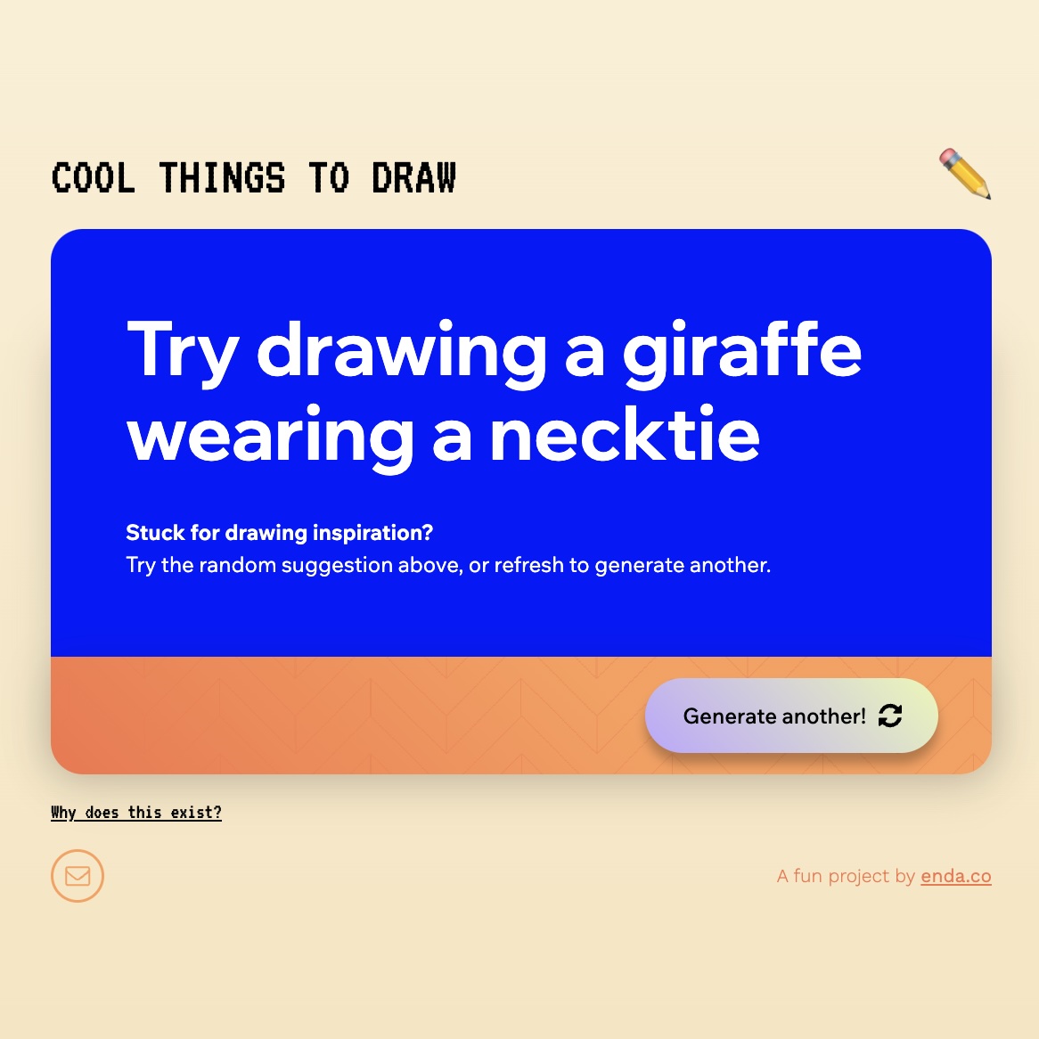 Thumbnail image showing the front page of coolthingstodraw.site